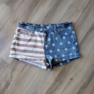 Vanilla Star Patriotic Denim Shorts Size 9